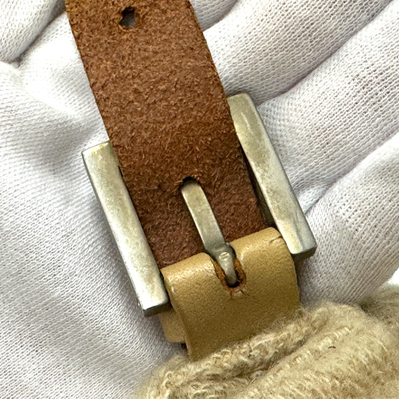 FENDI フェンディ ショルダーバッグ マンマバケット ベージュ ウール レディース 【中古】