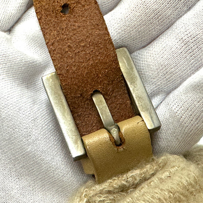 FENDI フェンディ ショルダーバッグ マンマバケット ベージュ ウール レディース 【中古】
