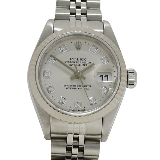 ROLEX ロレックス デイトジャスト 69174G U番 レディース 腕時計 自動巻き AT SS WG ダイヤモンド 磨き済み【中古】