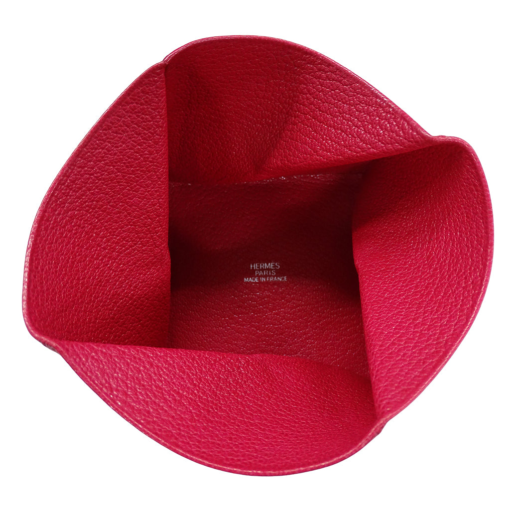 HERMES エルメス ズールー コインケース ピンク シェーブル レディース □Ｆ【中古】