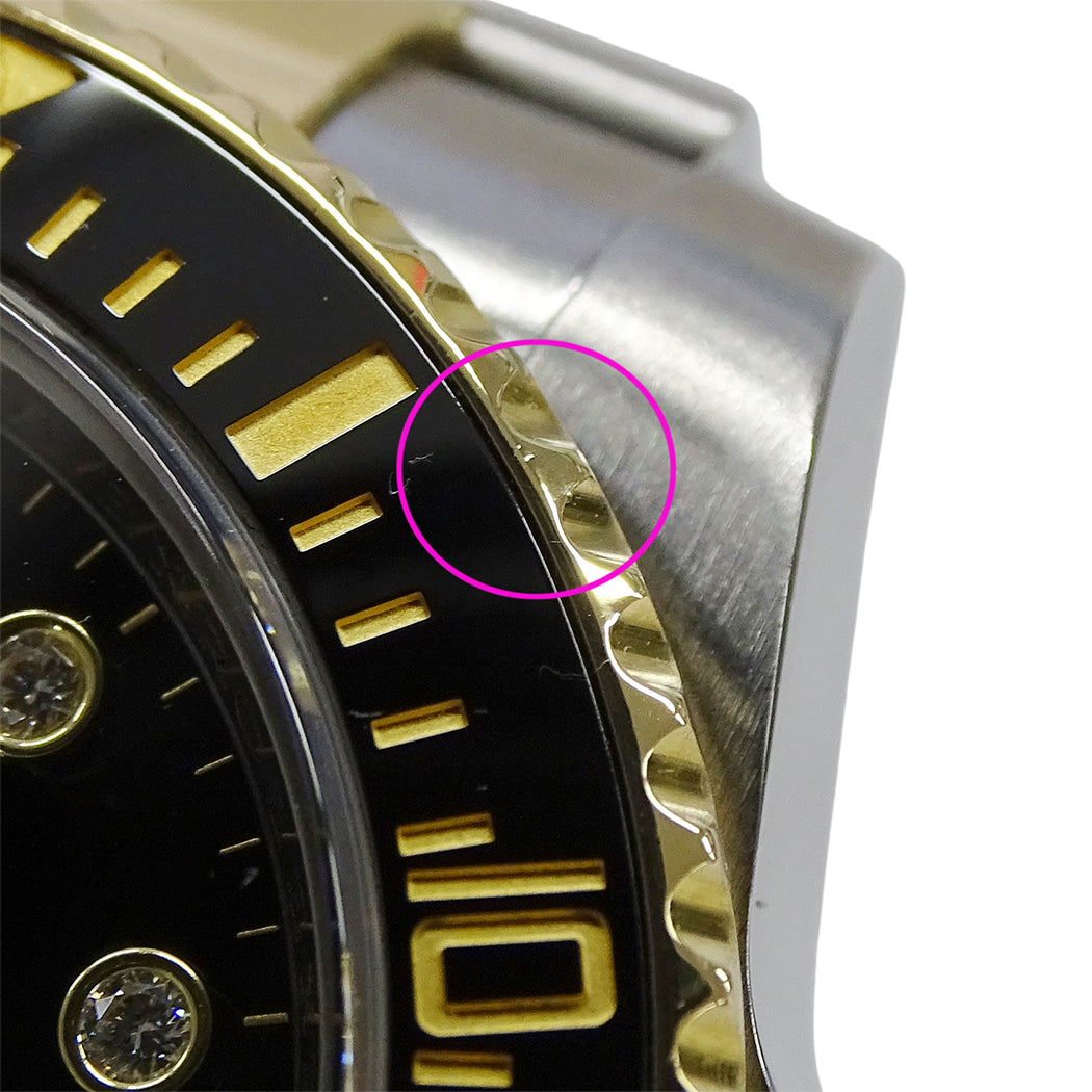 ROLEX ロレックス サブマリーナ デイト 116613LNG ランダム番 メンズ 腕時計 8Pダイヤモンド 自動巻き SS YG 磨き済み【中古】