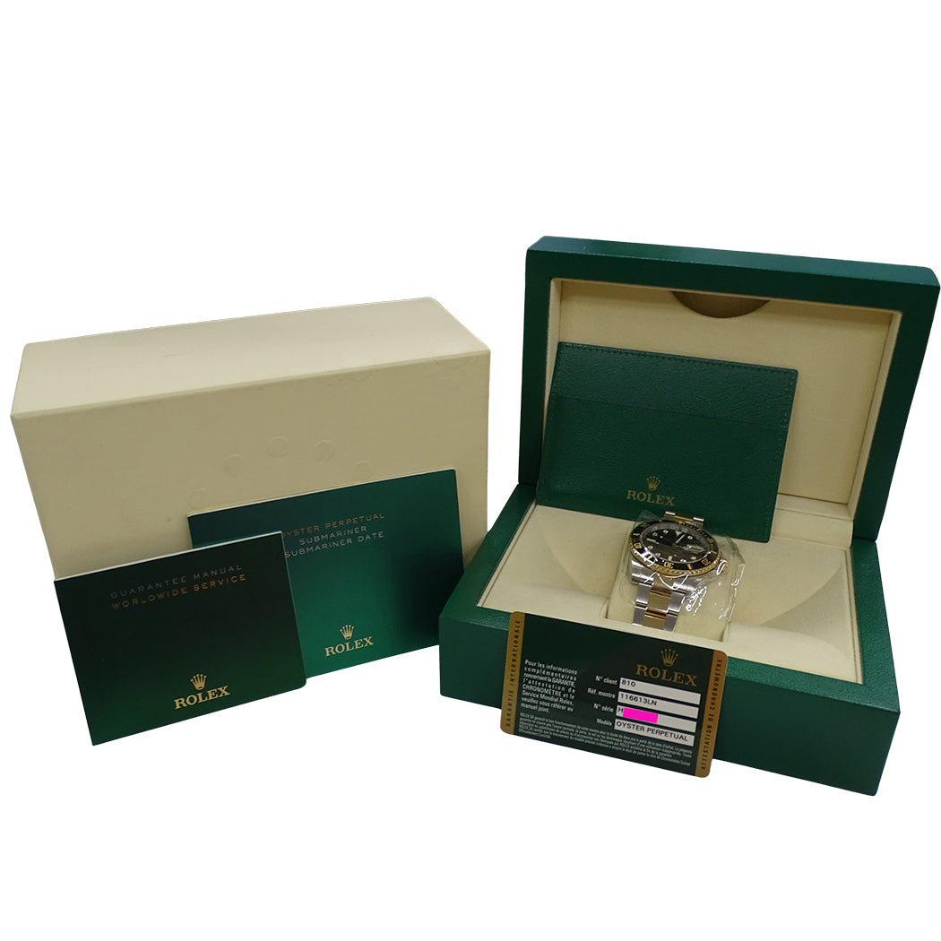 ROLEX ロレックス サブマリーナ デイト 116613LNG ランダム番 メンズ 腕時計 8Pダイヤモンド 自動巻き SS YG 磨き済み【中古】