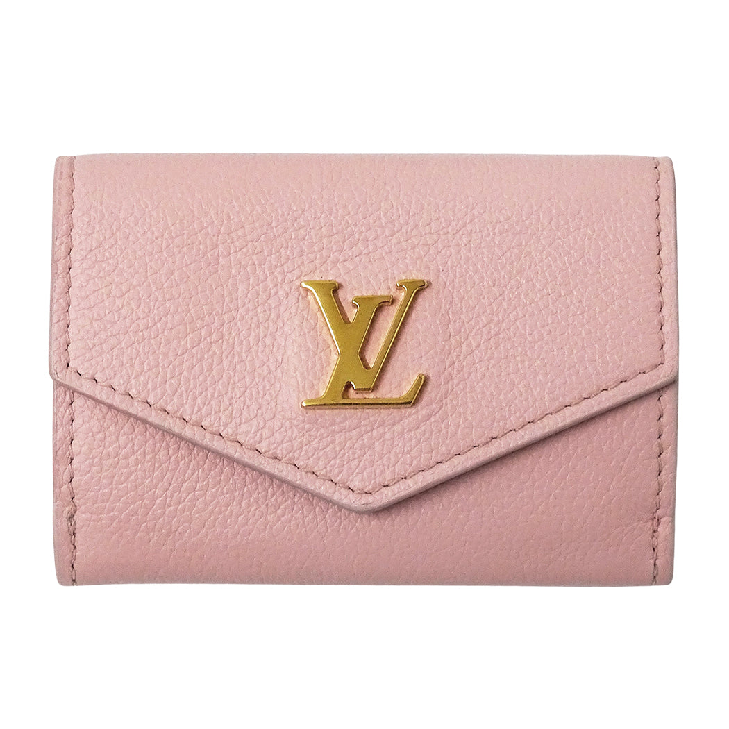 LOUIS VUITTON ルイ・ヴィトン ポルトフォイユ ロック ミニ 三つ折り財布 パステルピンク M81232 レディース 【中古】