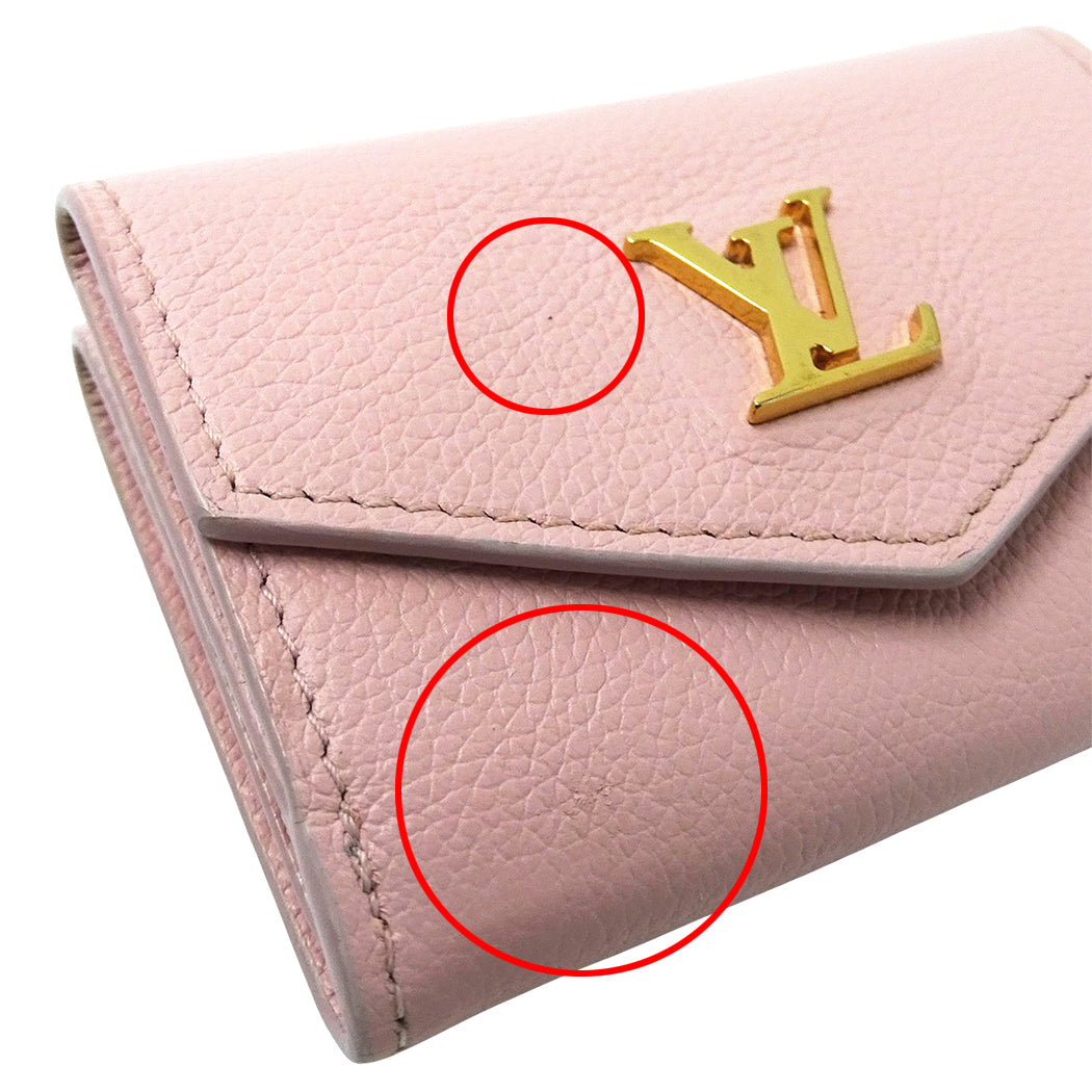 LOUIS VUITTON ルイ・ヴィトン ポルトフォイユ ロック ミニ 三つ折り財布 パステルピンク M81232 レディース 【中古】