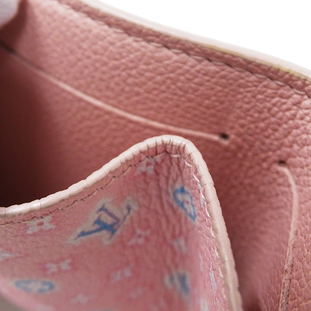LOUIS VUITTON ルイ・ヴィトン ポルトフォイユ ロック ミニ 三つ折り財布 パステルピンク M81232 レディース 【中古】