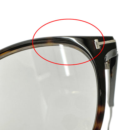 TOM FORD トムフォード メガネ ブラウン シルバー金具 TF5484 チタン メンズ 【中古】