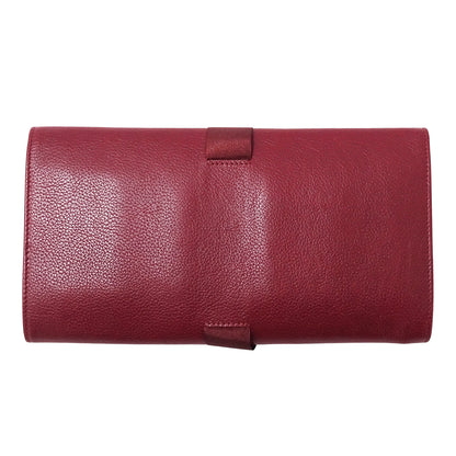 Cartier カルティエ アクセサリーポーチ ボルドー レザー レディース メンズ 【中古】