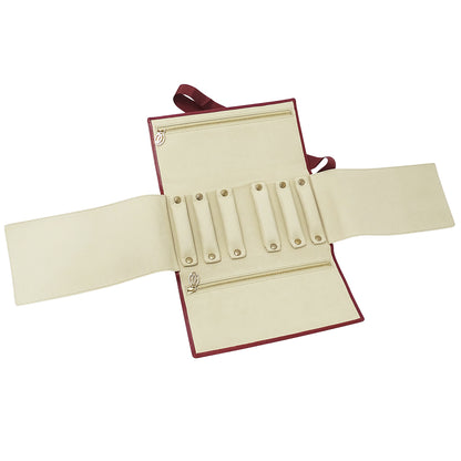 Cartier カルティエ アクセサリーポーチ ボルドー レザー レディース メンズ 【中古】