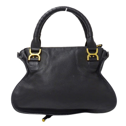 Chloe クロエ マーシー ハンドバッグ ブラック レザー レディース 【中古】