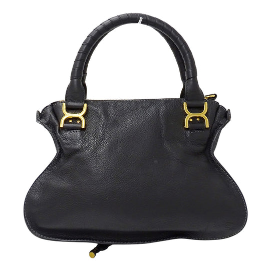 Chloe クロエ マーシー ハンドバッグ ブラック レザー レディース 【中古】