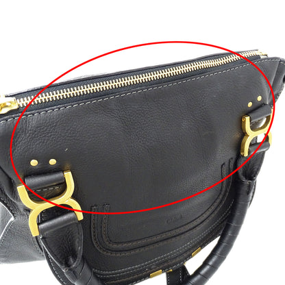 Chloe クロエ マーシー ハンドバッグ ブラック レザー レディース 【中古】