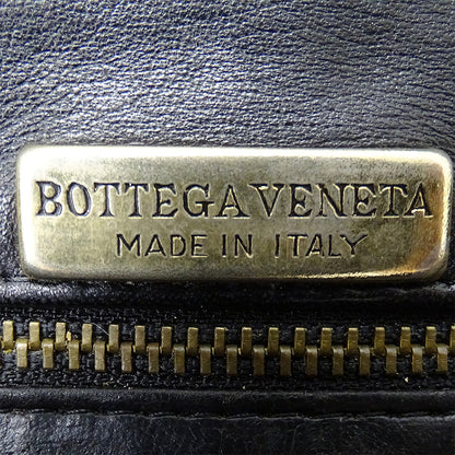 BOTTEGAVENETA ボッテガ・ヴェネタ ショルダーバッグ イントレチャート ブラック 黒 レザー レディース 【中古】