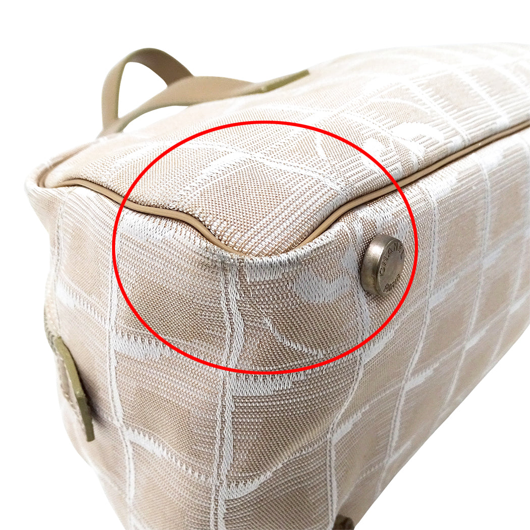 CHANEL シャネル ハンドバッグ ニュートラベル ボーリングバッグ ピンク シルバー金具 ナイロン レディース 【中古】
