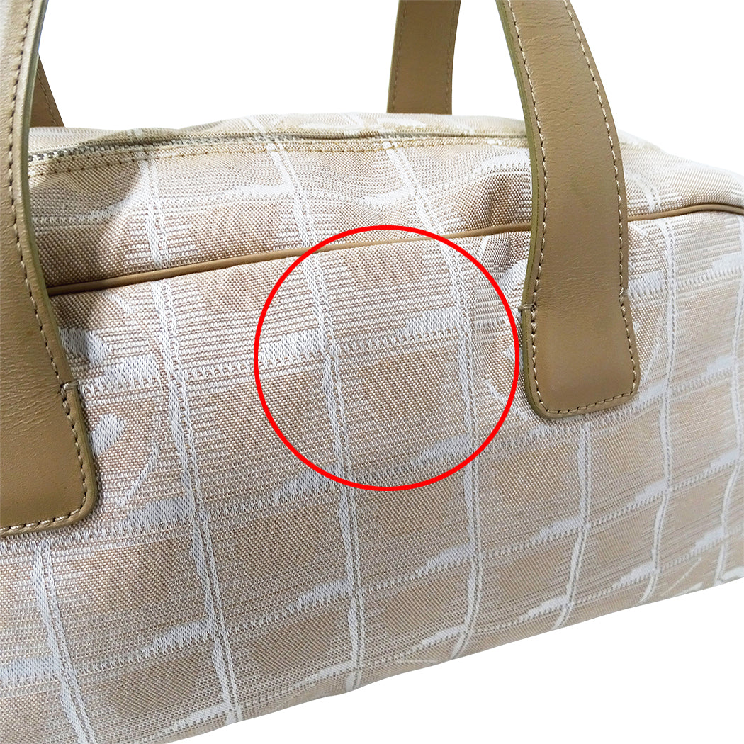 CHANEL シャネル ハンドバッグ ニュートラベル ボーリングバッグ ピンク シルバー金具 ナイロン レディース 【中古】