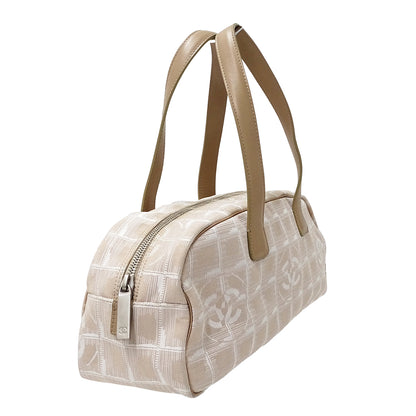 CHANEL シャネル ハンドバッグ ニュートラベル ボーリングバッグ ピンク シルバー金具 ナイロン レディース 【中古】