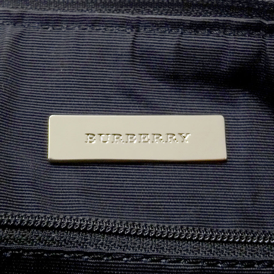 BURBERRY バーバリー ショルダーバッグ ベージュ ブラック キャンバス レディース 【中古】