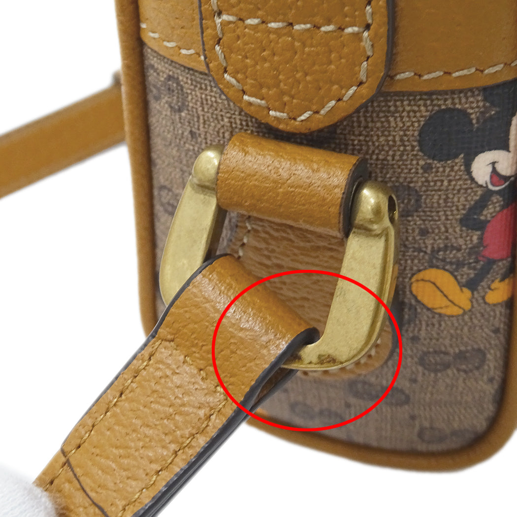 GUCCI グッチ ショルダーバッグ マイクロGG ブラウン 602536 GGスプリームキャンバス レディース 【中古】