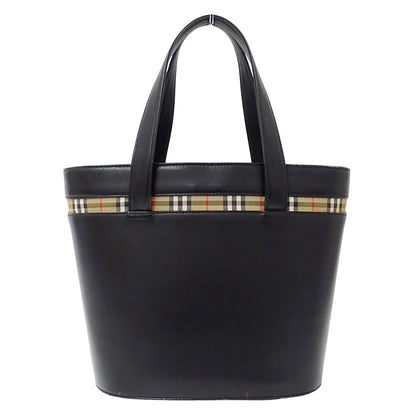 BURBERRY バーバリー ハンドバッグ ブラック レザー レディース 【中古】