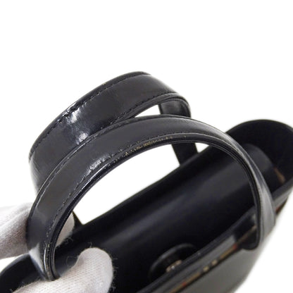 BURBERRY バーバリー ハンドバッグ ブラック レザー レディース 【中古】