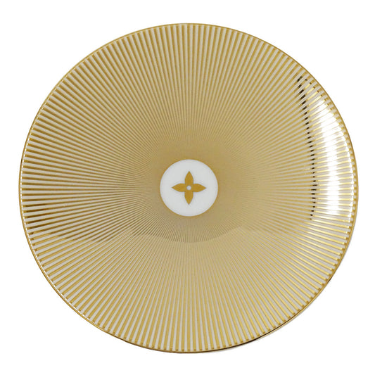 LOUIS VUITTON ルイ・ヴィトン Splendor Set Of 2 Bread Plates 食器 ゴールド ホワイト R95951 陶磁器 レディース メンズ 【中古】