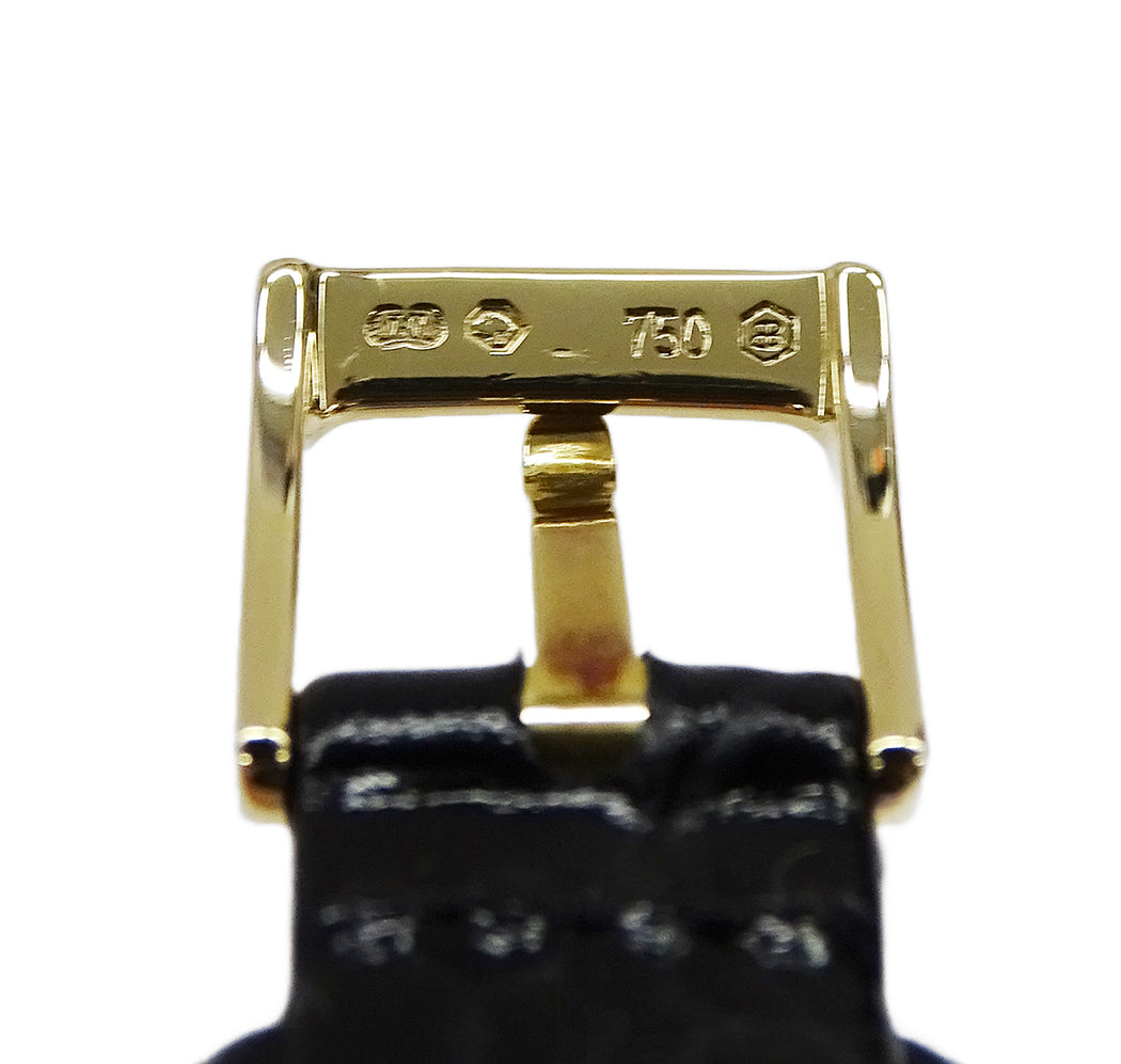 BVLGARI ブルガリ オーバル OV32G レディース 腕時計 750YG 18K レザー 磨き済み【中古】