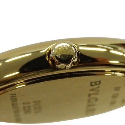 BVLGARI ブルガリ オーバル OV32G レディース 腕時計 750YG 18K レザー 磨き済み【中古】