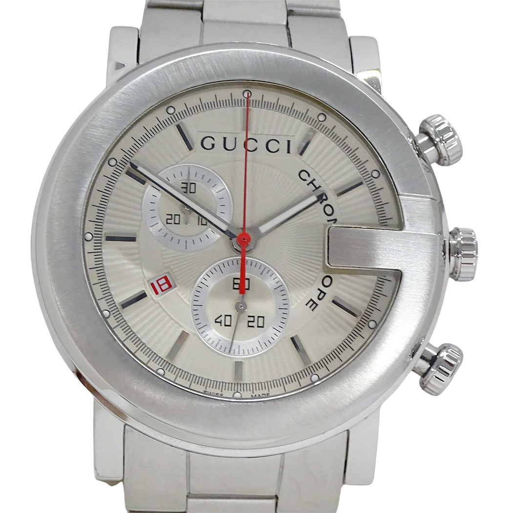 GUCCI グッチ Gクロノ 101M YA101339 メンズ 腕時計 クオーツ QZ ステンレス 磨き済み 【中古】