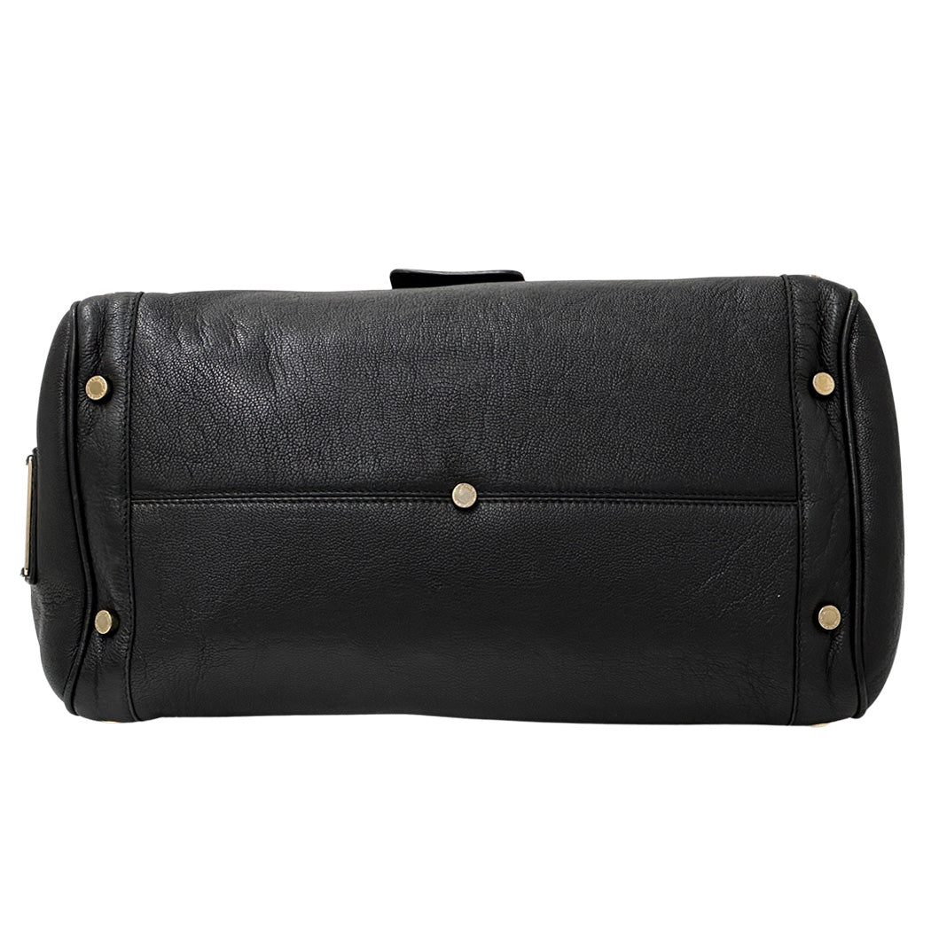 BVLGARI ブルガリ ショルダーバッグ チャンドラ ブラック ゴールド金具 レザー レディース 【中古】