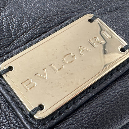 BVLGARI ブルガリ ショルダーバッグ チャンドラ ブラック ゴールド金具 レザー レディース 【中古】