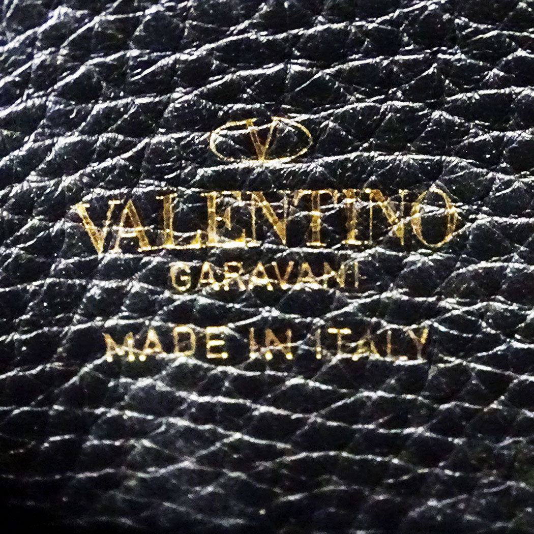 Valentino Garavani ヴァレンティノ・ガラヴァーニ 2wayバッグ ロックスタッズ ブラック ゴールド レザー レディース 【中古】