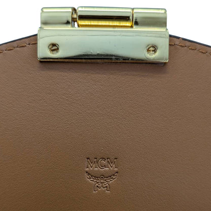 エム・シー・エム MCM ヴィセトス チェーンウォレット 長財布 コニャック ブラウン レザー レディース メンズ 【中古】