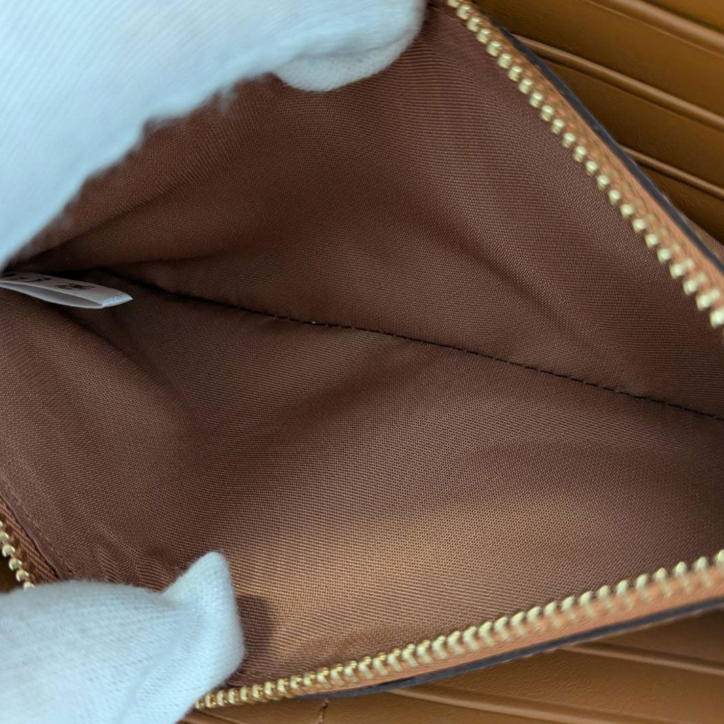 エム・シー・エム MCM ヴィセトス チェーンウォレット 長財布 コニャック ブラウン レザー レディース メンズ 【中古】