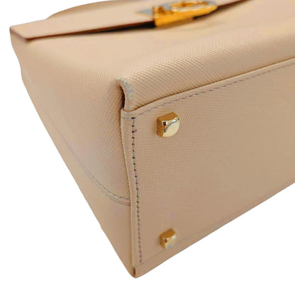 Ferragamo フェラガモ 2wayバッグ ガンチーニ ベージュ ゴールド BA-210290 レザー レディース 【中古】