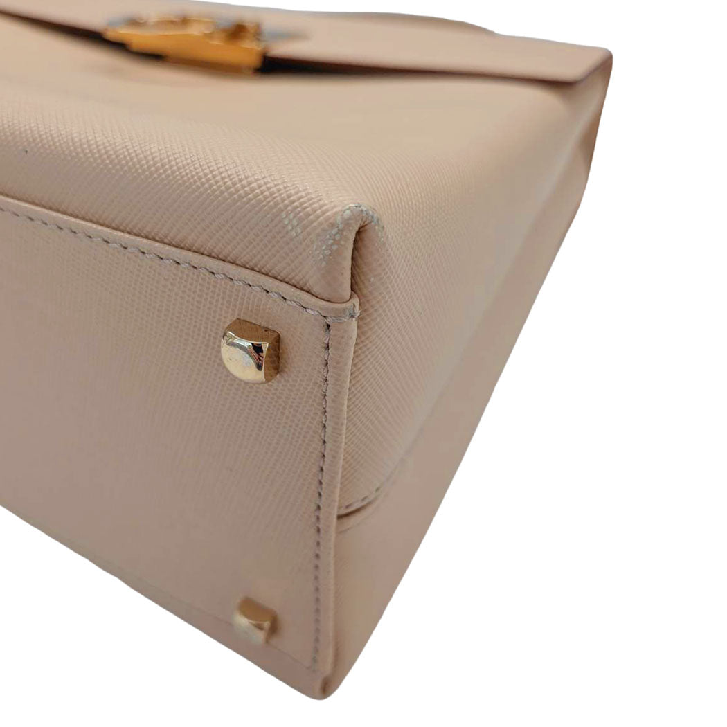 Ferragamo フェラガモ 2wayバッグ ガンチーニ ベージュ ゴールド BA-210290 レザー レディース 【中古】