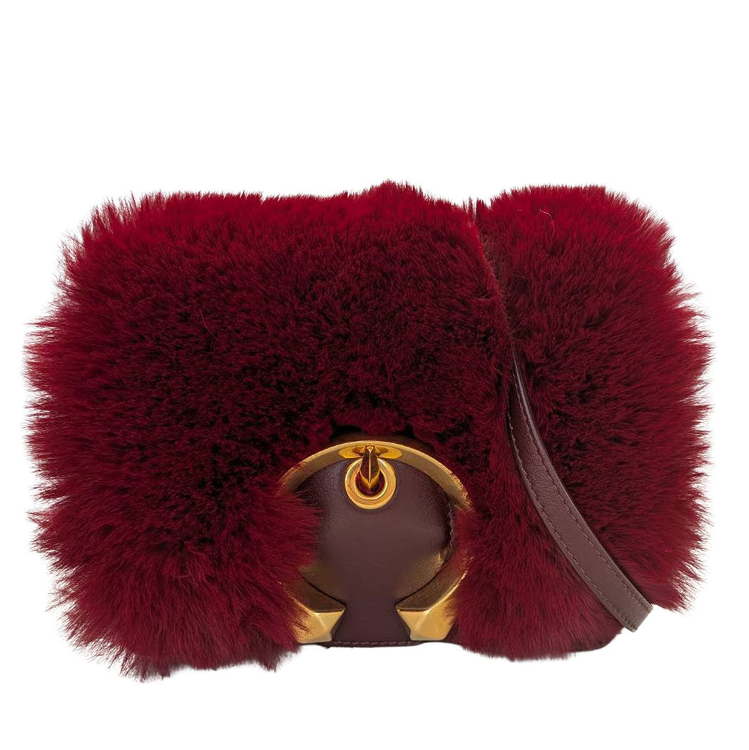JIMMY CHOO ジミーチュウ マデリン ショルダーバッグ レッド レザー レディース 【中古】