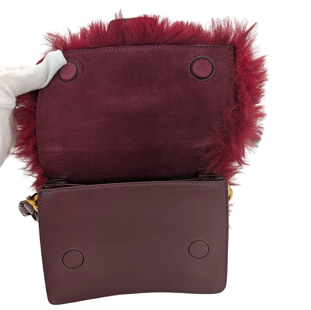 JIMMY CHOO ジミーチュウ マデリン ショルダーバッグ レッド レザー レディース 【中古】