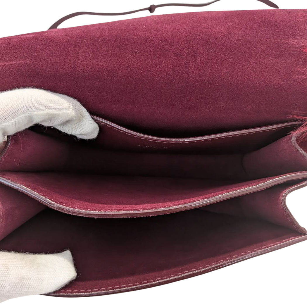 JIMMY CHOO ジミーチュウ マデリン ショルダーバッグ レッド レザー レディース 【中古】
