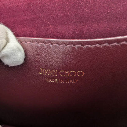 JIMMY CHOO ジミーチュウ マデリン ショルダーバッグ レッド レザー レディース 【中古】
