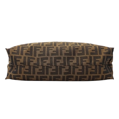 FENDI フェンディ トートバッグ ズッカ ブラウン 8BH173 キャンバス レディース 【中古】