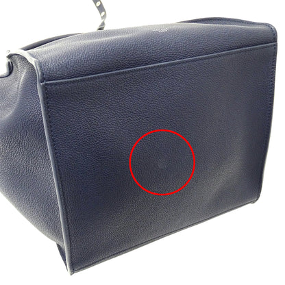 CELINE セリーヌ ビッグバッグ スモール ウィズ ロングストラップ 2wayバッグ ネイビー カーフ レディース 【中古】
