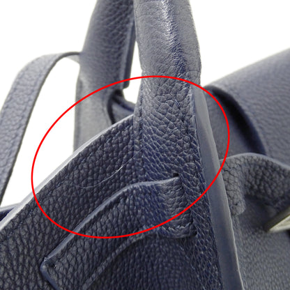 CELINE セリーヌ ビッグバッグ スモール ウィズ ロングストラップ 2wayバッグ ネイビー カーフ レディース 【中古】
