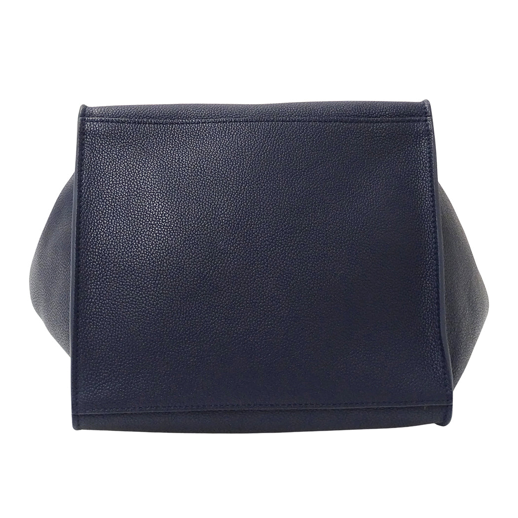 CELINE セリーヌ ビッグバッグ スモール ウィズ ロングストラップ 2wayバッグ ネイビー カーフ レディース 【中古】