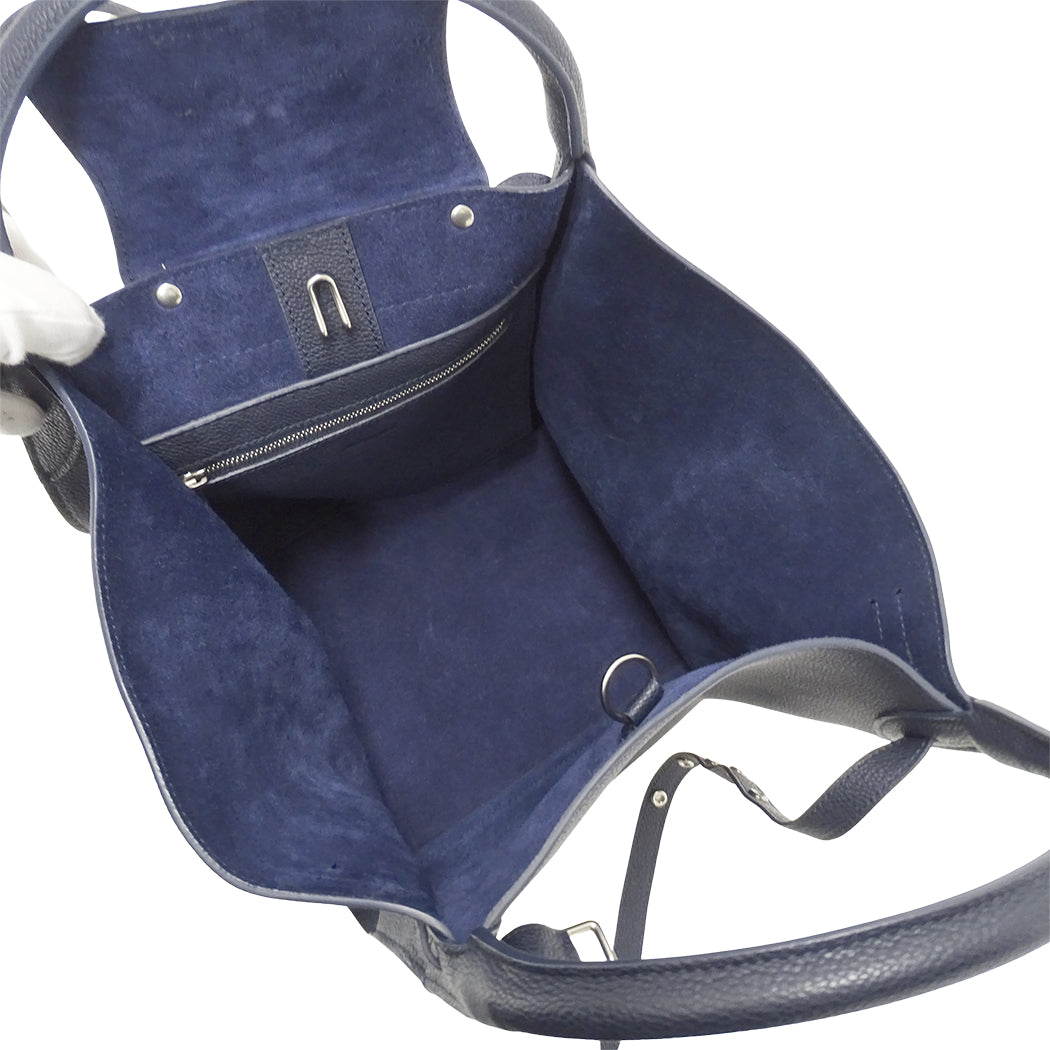 CELINE セリーヌ ビッグバッグ スモール ウィズ ロングストラップ 2wayバッグ ネイビー カーフ レディース 【中古】
