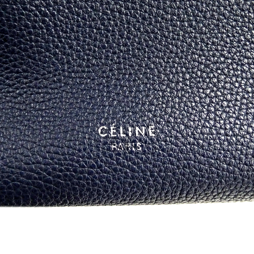 CELINE セリーヌ ビッグバッグ スモール ウィズ ロングストラップ 2wayバッグ ネイビー カーフ レディース 【中古】