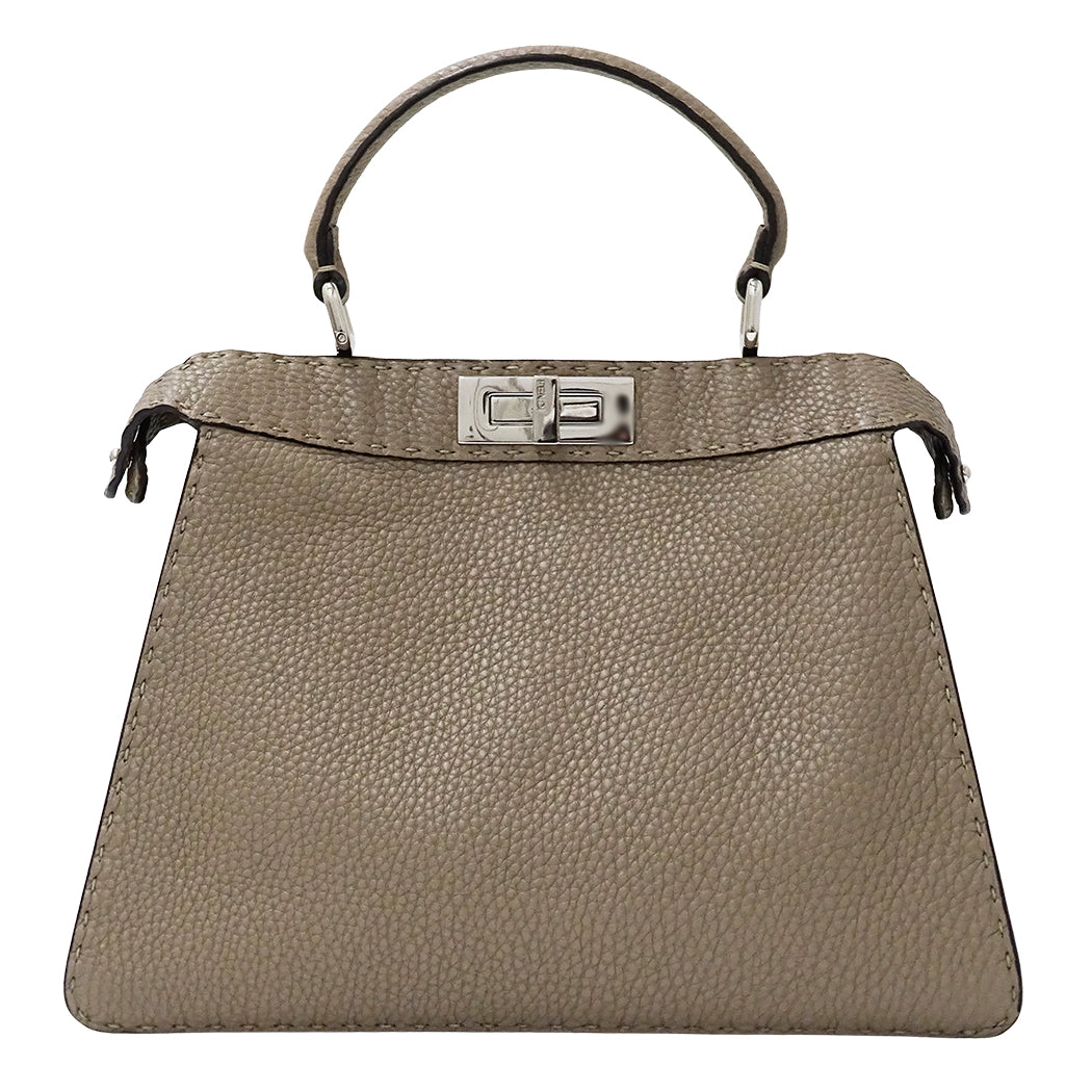 FENDI フェンディ セレリア ピーカブー アイシーユー ミディアム 2wayバッグ グレージュ 8BN321 レザー レディース 【中古】