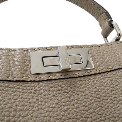 FENDI フェンディ セレリア ピーカブー アイシーユー ミディアム 2wayバッグ グレージュ 8BN321 レザー レディース 【中古】
