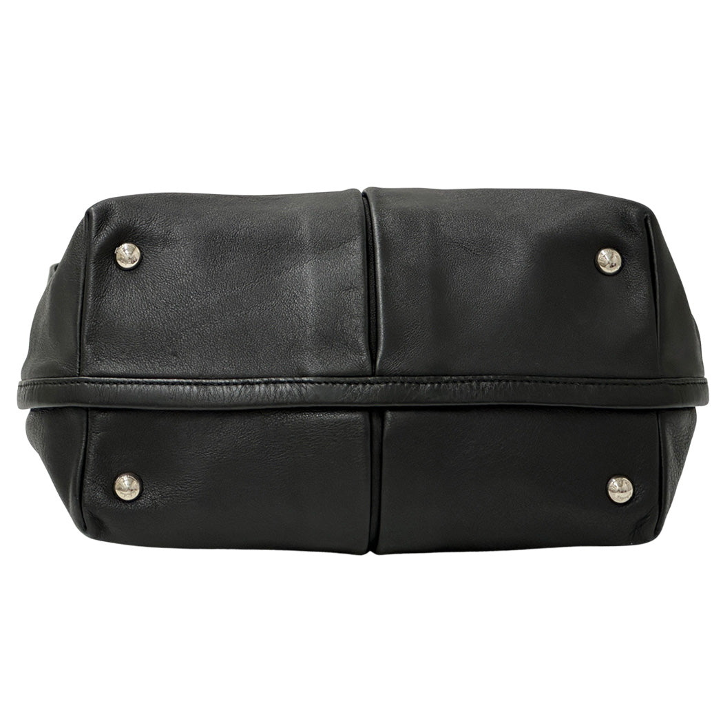 Ferragamo フェラガモ 2wayバッグ ヴァラリボン ブラック レザー レディース 【中古】