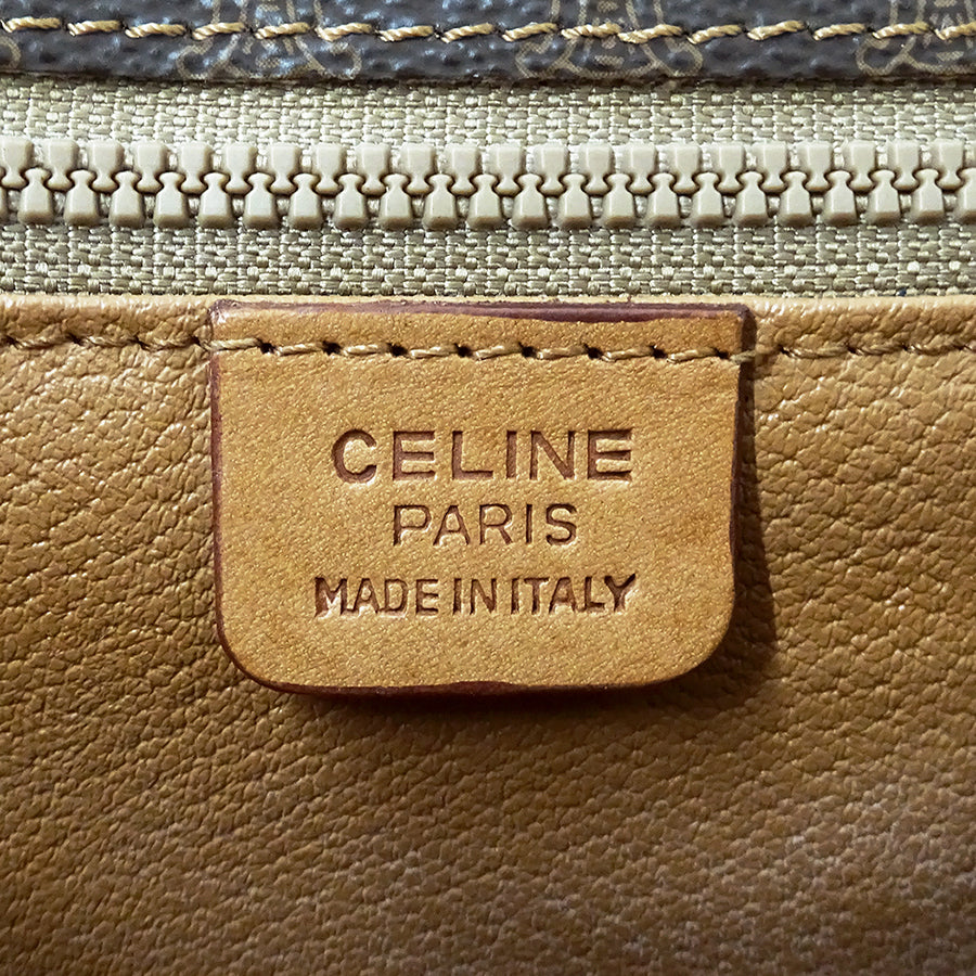 CELINE セリーヌ ショルダーバッグ マカダム ブラウン PVC レディース 【中古】