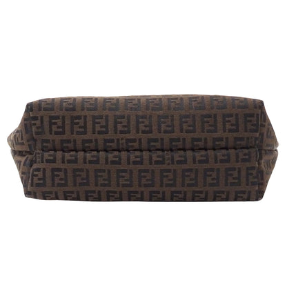 FENDI フェンディ トートバッグ ズッキーノ ダークブラウン 8BH056 キャンバス レディース 【中古】