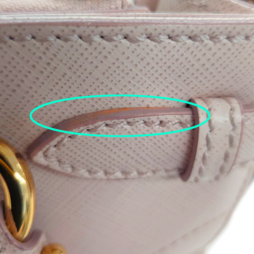 Ferragamo フェラガモ 2wayバッグ ダブルガンチーニ ピンク ゴールド EE-21 E428 レザー レディース 【中古】